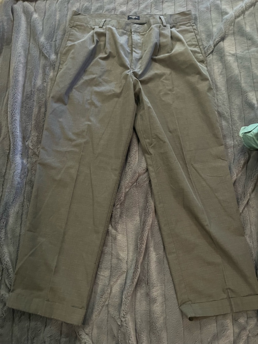 Dockers Olive Green Pleated Dress Pants